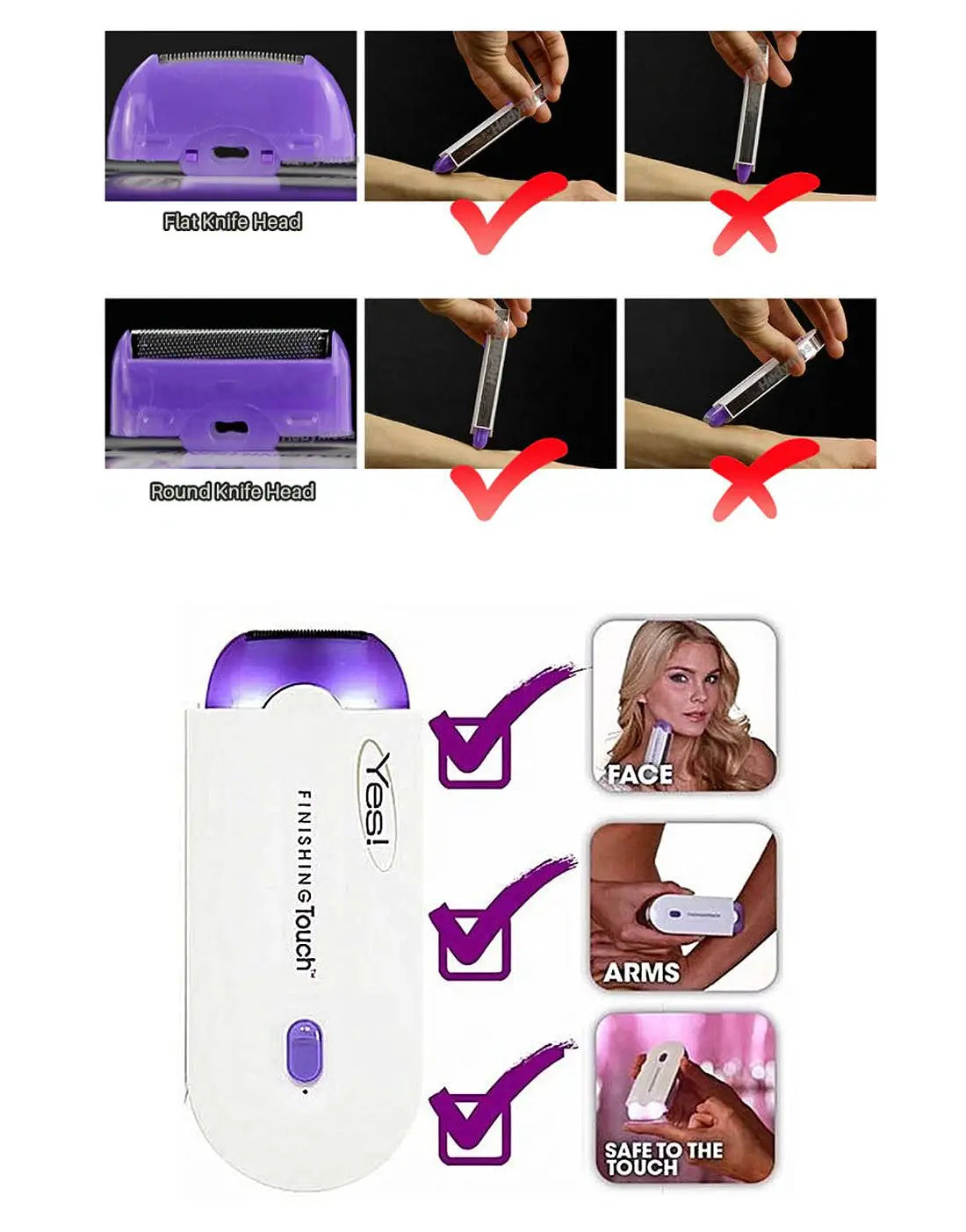 Rechargeable Yes! Finishing Touch Hair Removal Machine